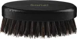 Щётка для бороды Sanel Beard Brush чёрная, из лакированного бука, с двойным ворсом — фото 1