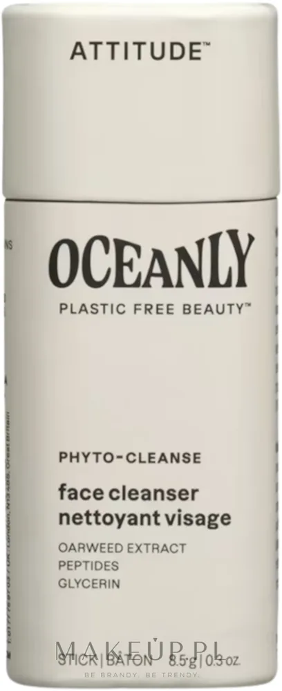 Твёрдый очищающий стик для лица Attitude Oceanly Phyto-Cleanser Face Cleanser с водорослями 30 г