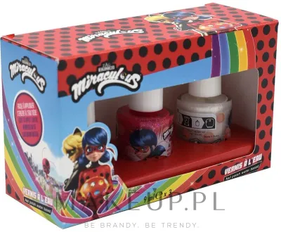 Take Care Miraculous Set набор лаков для ногтей на водной основе 9 мл x 3, детский маникюрный набор синий, розовый и белый лак