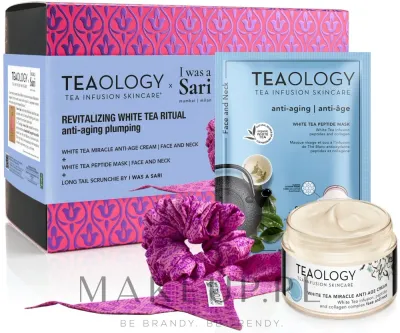 Набор для лица Teaology White Tea маска крем с белым чаем и маслом ши и аксессуар 21+50 мл