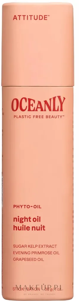 Масло для лица Attitude Oceanly Phyto-Oil Night ночное в стике с энотерой 30 г