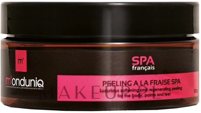 M'onduniq M'onduniq SPA Sweet Strawberry Love Luxurious Softening And Regenerating Peeling For The Body Palms And Feet - Восстанавливающий скраб для тела, рук и ног Клубничный с ускорением регенерации 300 г