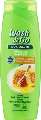 Wash&Go Wash&Go 100 % Volume Shampoo - Шампунь для волос, лишённых объёма, Wash Go 100 % Volume Shampoo с экстрактом мёда, 360 мл
