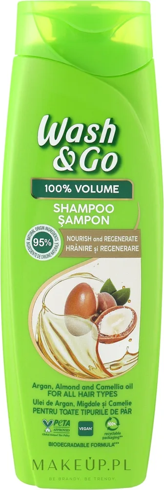 Wash&Go Wash&Go - Шампунь с аргановым и миндальным маслом Wash&amp;Go для всех типов волос