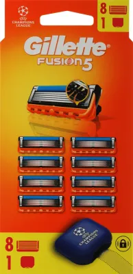 Сменные кассеты для бритвы Gillette Fusion5, пять лезвий с антифрикционным покрытием, триммер, 8 шт