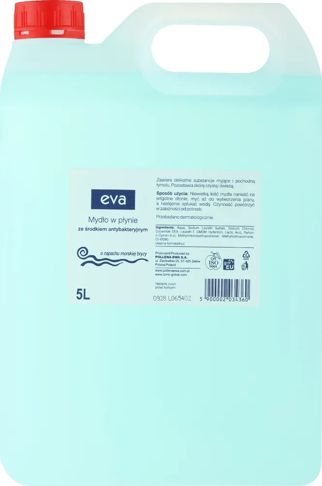 Pollena Savona Pollena Eva Liquid Soap - Мыло жидкое Pollena Eva Морской бриз для всех типов кожи, 5000 мл