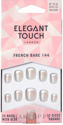 Накладные ногти Elegant Touch Natural French Bare 144 френч, 24 шт