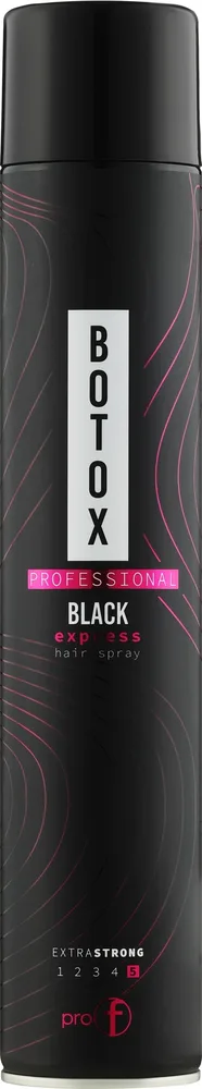 Лак для волос экспресс-фиксации PRO-F Professional Botox Black Express, 750 мл
