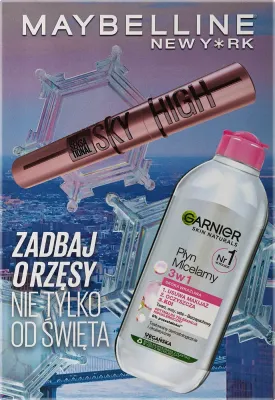 Maybelline New York Zestaw - Набор Maybelline Lash Sensational Sky High тушь для ресниц и мицеллярная вода 3в1 7.2+400 мл
