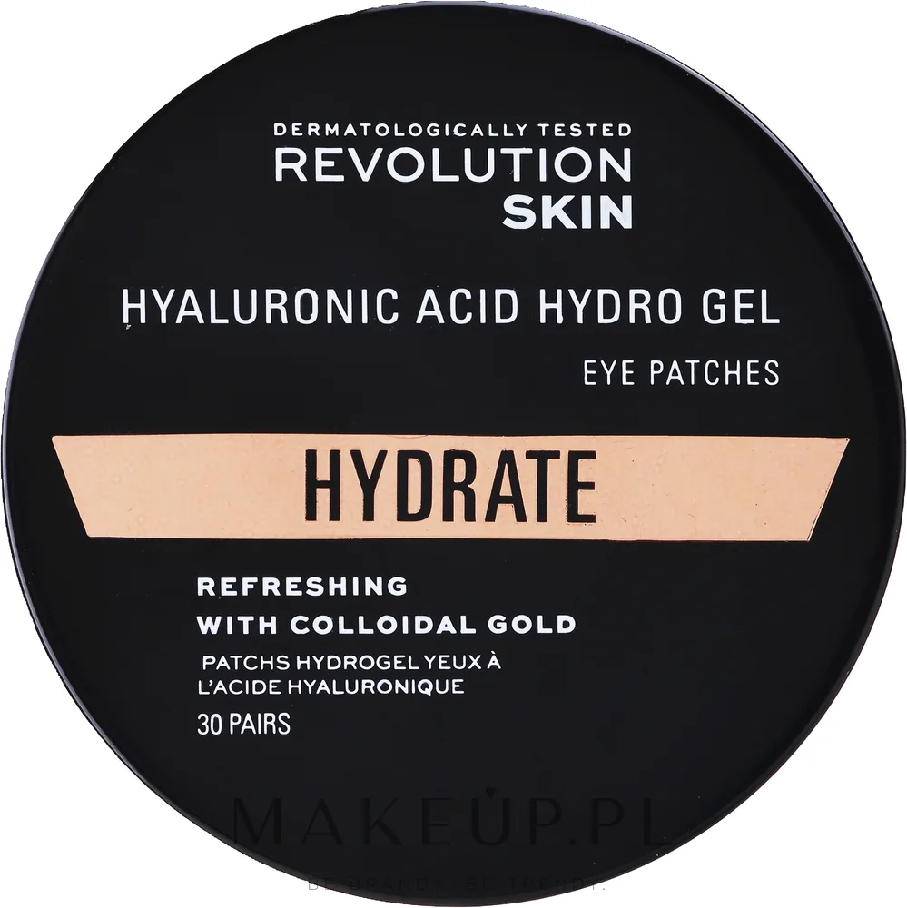 Патчи для глаз Revolution Skincare Gold Eye Hydrogel гидрогелевые, с коллоидным золотом, увлажняющие, 60 шт