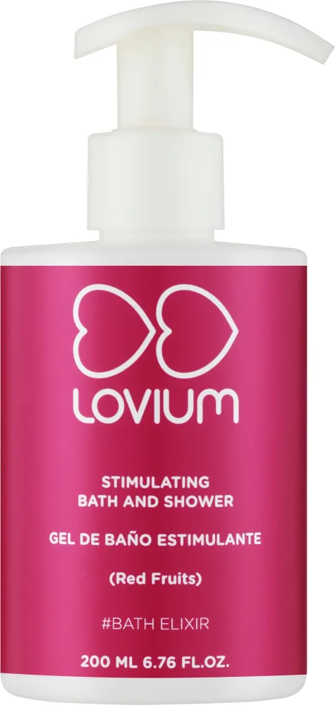 Гель для ванны и душа Lovium Stimulating Bath and Shower Gel Red Fruits стимулирующий, с ароматом красных фруктов, 200 мл