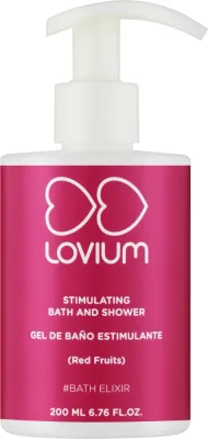 Гель для ванны и душа Lovium Stimulating Bath and Shower Gel Red Fruits стимулирующий, с ароматом красных фруктов, 200 мл
