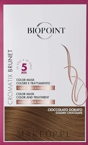 Маска для волос Biopoint Cromatix Color Mask оттеночная, для окрашенных и мелированных волос, 30 мл, оттенок Golden Chocolate