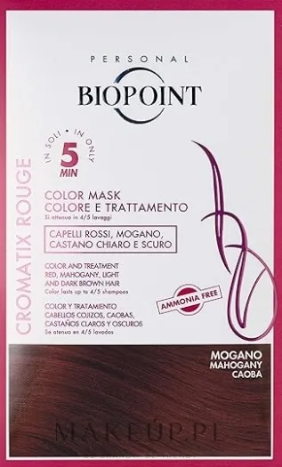 Маска для волос Biopoint Cromatix Color Mask оттеночная, для окрашенных и мелированных волос, 30 мл, оттенок Mahogany