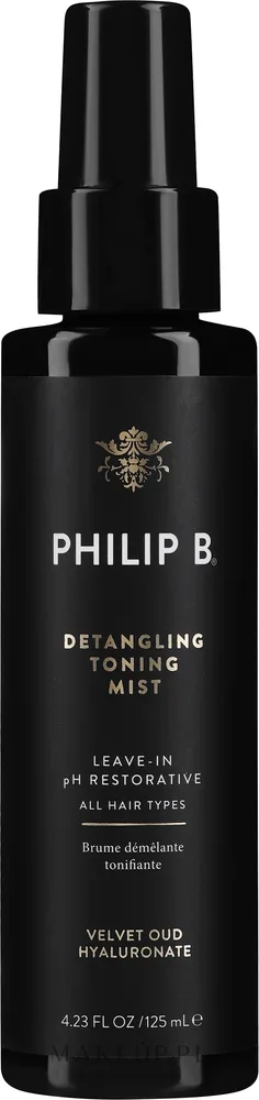 Тонизирующий спрей-мист для лёгкого расчёсывания волос Philip B Detangling Toning Mist Velvet Oud, 125 мл