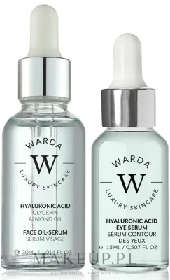 Набор для лица Warda Hyaluronic Acid масло-сыворотка и сыворотка для век с гиалуроном миндалем и гранатом 30+15 мл