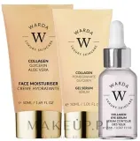 Набор для лица Warda Collagen крем гель-сыворотка и сыворотка для век с коллагеном и гранатом 50+30+15 мл — фото 1