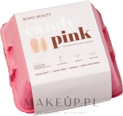Набор спонжей для макияжа Boho Beauty Candy Pink, разной формы, розовые, 4 шт