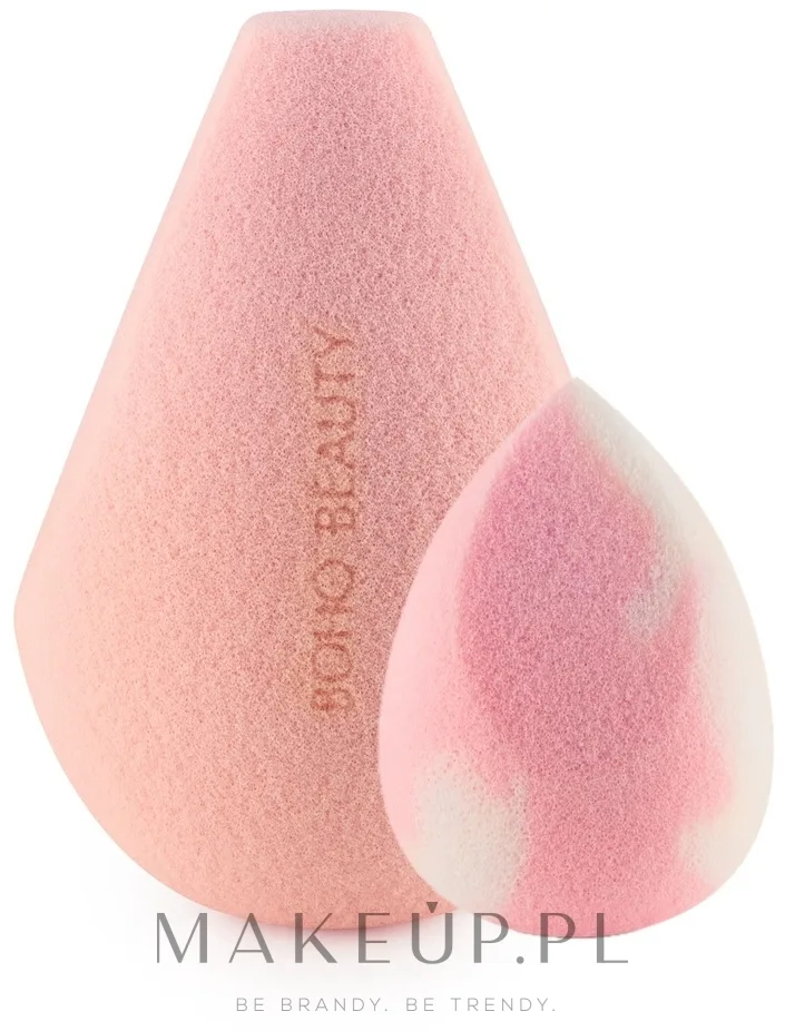 Набор спонжей для макияжа Boho Beauty Candy Pink 3 Cut Medium And Mini Cut 2 шт розовый со срезами и мини розово-белый