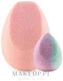 Набор спонжей для макияжа Boho Beauty Candy Pink Top Cut Regular And Mini Pastel Cut 2 шт розовый скошенный и мини розово-бирюзовый — фото 1