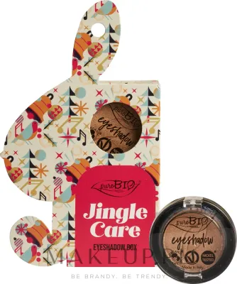 Тени для век PuroBio Cosmetics Jingle Care Eyeshadow Box с металлическим финишем, в подарочной коробке, 2,5 г
