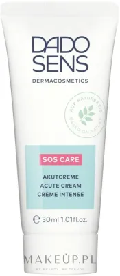 Dado Sens Sos Care Acute Cream крем для лица успокаивающий для чувствительной кожи 30 мл, крем скорой помощи с солодкой бета-глюканами и цинком