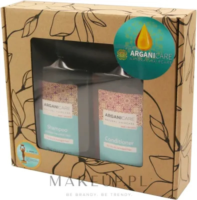 Набор для волос Arganicare Argan + Shea Butter шампунь и кондиционер с арганой и маслом ши 2x400 мл