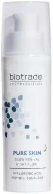 Ночной флюид для лица Biotrade Pure Skin Glow Revival с гиалуроновой кислотой и пептидами, 50 мл