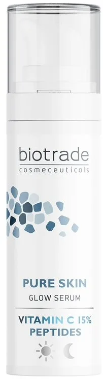Осветляющая сыворотка для лица Biotrade Pure Skin, витамин C 15% и пептиды, для сияния и ровного тона, 30 мл
