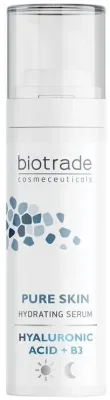 Увлажняющая сыворотка для лица Biotrade Pure Skin, гиалуроновая кислота, ниацинамид и пантенол, 30 мл