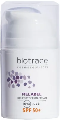 Biotrade Melabel крем для лица солнцезащитный SPF 50+ 50 мл, санскрин с диоксидом титана и оксидом цинка после пилингов