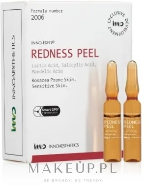 Innoaesthetics Inno-Exfo Redness Peel пилинг для лица деликатный в ампулах 6 x 2 мл, для чувствительной кожи со склонностью к покраснениям, кислоты AHA и BHA