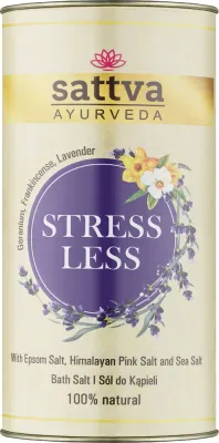 Sattva Stress Less соль для ванны расслабляющая, английская, гималайская и морская соль, 300 г