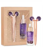 Набор Crystallove Amethyst 3D Limited Edition массажер для лица из аметиста и сыворотка с бакучиолом 30 мл — фото 1
