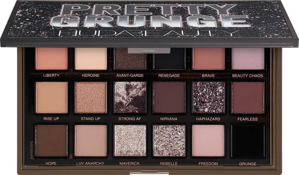 Палетка теней для век Huda Beauty Pretty Grunge Eyeshadow Palette 18 оттенков