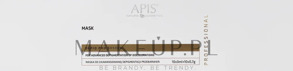 APIS Professional Depiq Pro System — двухкомпонентная депигментирующая маска с альфа-арбутином, набор 10×3 мл + 10×0,7 г