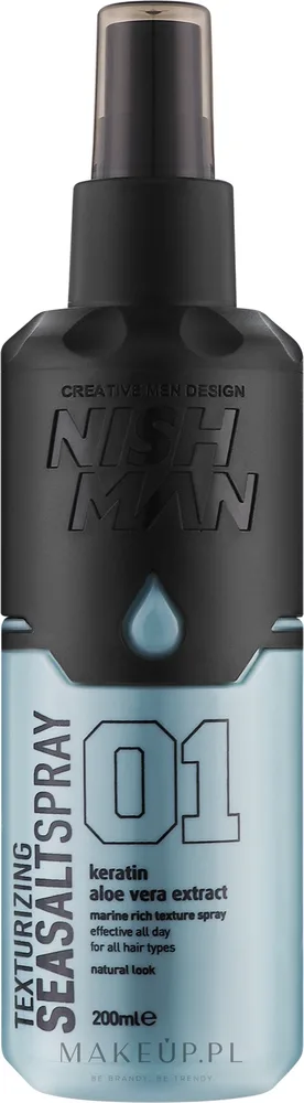 Текстурирующий спрей для укладки волос с морской солью Nishman Texturizing Sea Salt Spray 01, 200 мл