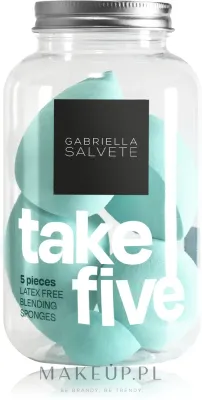 Набор спонжей для макияжа Gabriella Salvete Blending Sponges Light Green разной формы, светло-зелёные, 5 шт