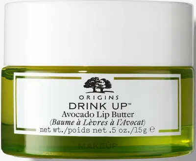 Бальзам для губ Origins Drink Up Avocado Lip Butter увлажняющий, с маслом авокадо, 15 мл