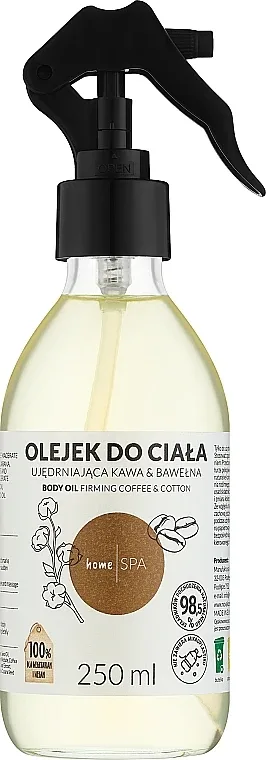 Тонизирующее масло для тела Nova Kosmetyki HomeSPA кофе и хлопок