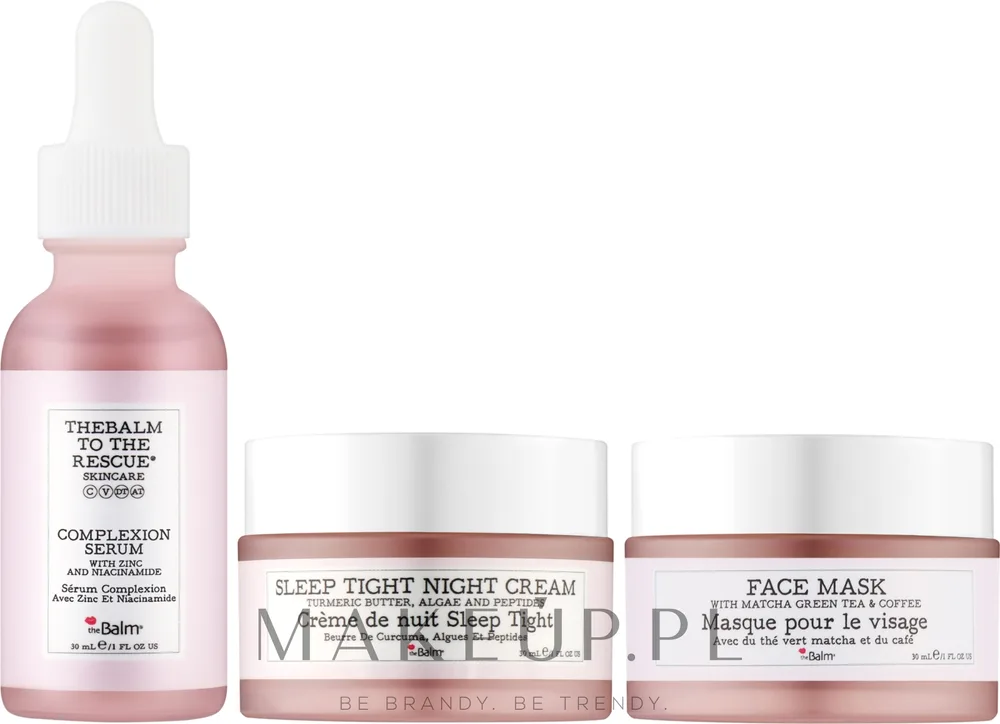 Набор для лица theBalm сыворотка маска с матчей и кофе и ночной крем 3x30 мл