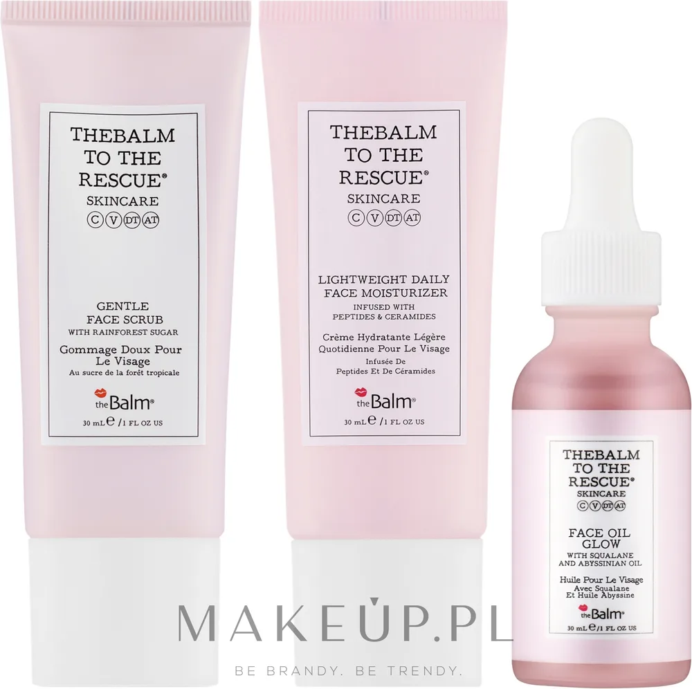 Набор для лица theBalm Luminous Trio увлажняющий крем масло и скраб с маслом ши и рисом 3x30 мл