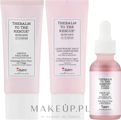 Набор для лица theBalm Luminous Trio увлажняющий крем масло и скраб с маслом ши и рисом 3x30 мл
