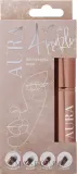Набор кистей для макияжа глаз Aura Cosmetics 4 шт. медное золото в тубусе — фото 1