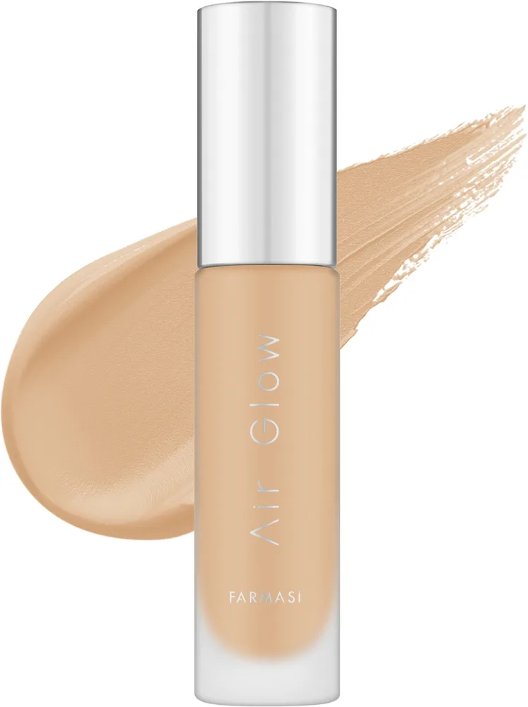 Тональная основа Farmasi Air Glow Foundation сияющая увлажняющая, 28 мл, оттенок W09