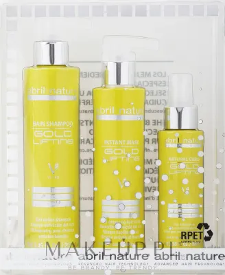 Набор для вьющихся волос Abril et Nature Gold Lifting шампунь маска и крем для укладки 250+200+100 мл