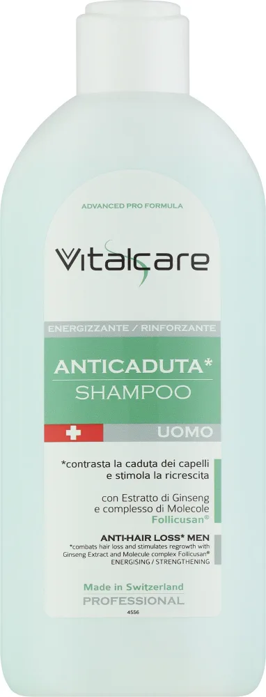 Шампунь против выпадения волос для мужчин Vitalcare Professional Made In Swiss Anti-Hair Loss Men Shampoo, 250 мл