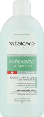 Шампунь против выпадения волос для мужчин Vitalcare Professional Made In Swiss Anti-Hair Loss Men Shampoo, 250 мл