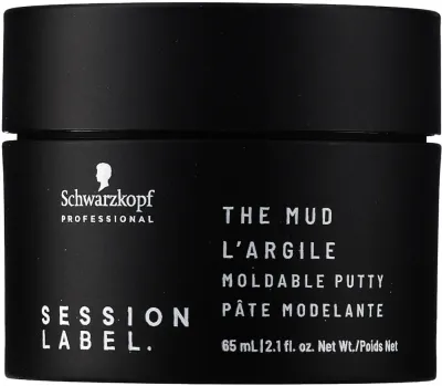 Помада для укладки волос Schwarzkopf Professional Session Label The Mud Mouldable Putty, средняя фиксация, матовый финиш, 65 мл