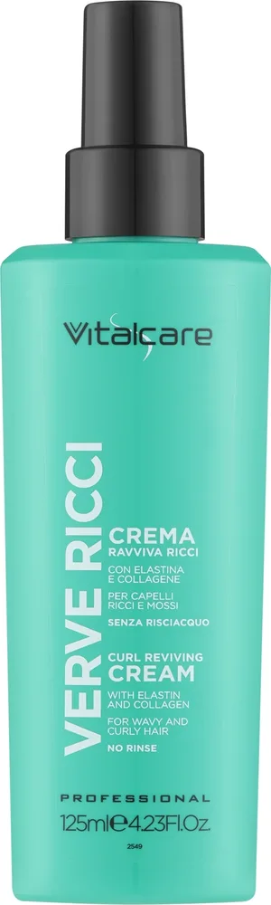 Крем для вьющихся волос Vitalcare Professional Verve Ricci восстанавливающий, для чётких локонов, с эластином и коллагеном, 125 мл